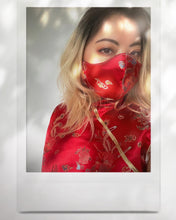 Load image into Gallery viewer, Golden Dragon Brocade Mask