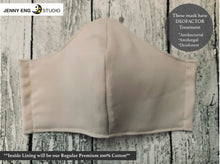 Load image into Gallery viewer, BEIGE Anti-Viral Satin Fabric Mask