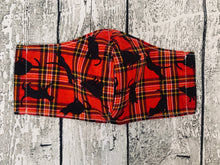 Load image into Gallery viewer, Cats on Plaid Mask
