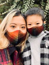 Load image into Gallery viewer, Autumn Plaid Flannel Fabric Mask