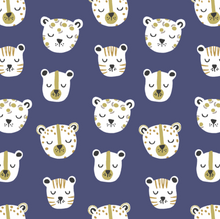 Load image into Gallery viewer, Indigo Jungle Cats Kirigami Mask