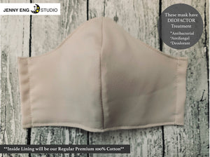 BEIGE Anti-Viral Satin Fabric Mask