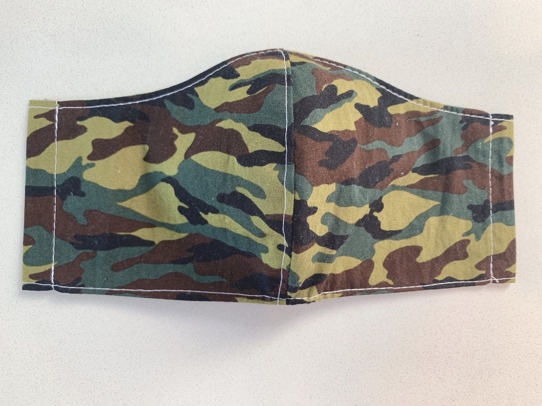 Green Camouflage Fabric Mask