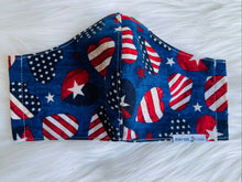 Load image into Gallery viewer, Blue I Heart America Mask
