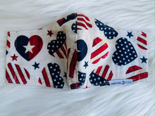 Load image into Gallery viewer, White I Heart America Mask
