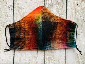 Autumn Plaid Flannel Fabric Mask