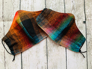 Autumn Plaid Flannel Fabric Mask