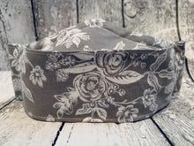 Load image into Gallery viewer, Taupe Grey English Floral Kirigami Fabric Mask
