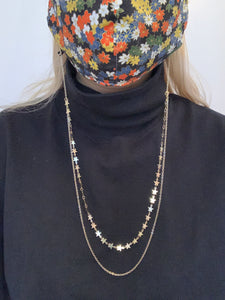 Layered Star Drop Mask Chain