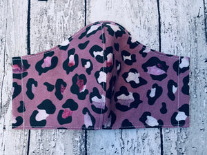 Dusty Mauve Leopard Mask