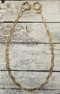 Chunky Staple Gold Mask Chain