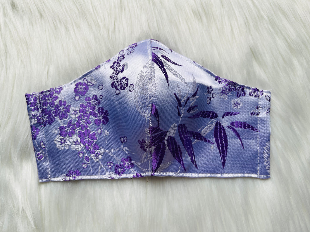 Baby Lavender Floral Brocade Mask