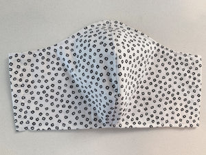 White Leopard Dots Fabric Mask